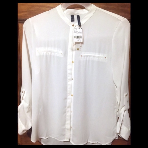 Mango Tops - MNG white blouse size M.   NWT